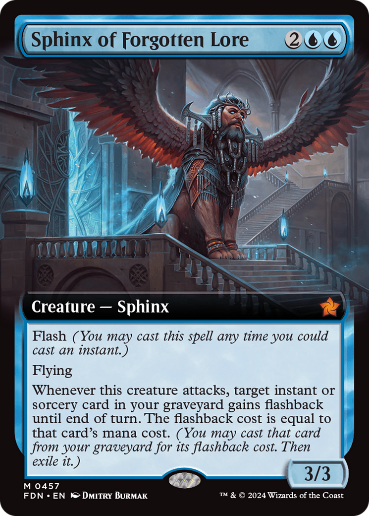 Sphinx of Forgotten Lore (Extended Art) [Foundations] | Empire Gaming NC