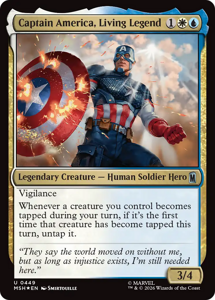 Captain America, Living Legend (Surge Foil) [Marvel Super Heroes] | Empire Gaming NC