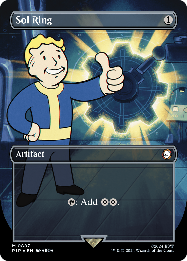 Sol Ring (Borderless) (Surge Foil) [Fallout] | Empire Gaming NC