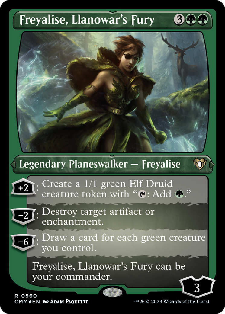 Freyalise, Llanowar's Fury (Foil Etched) [Commander Masters] | Empire Gaming NC