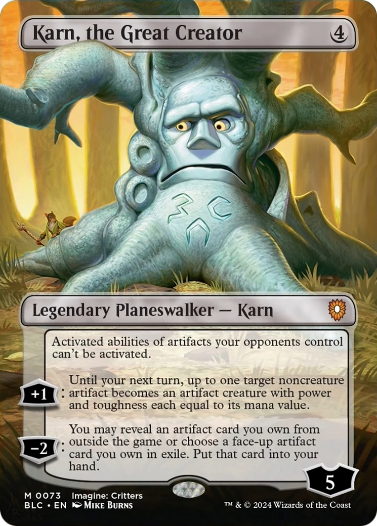 Karn, the Great Creator (Borderless) [Bloomburrow Commander] | Empire Gaming NC