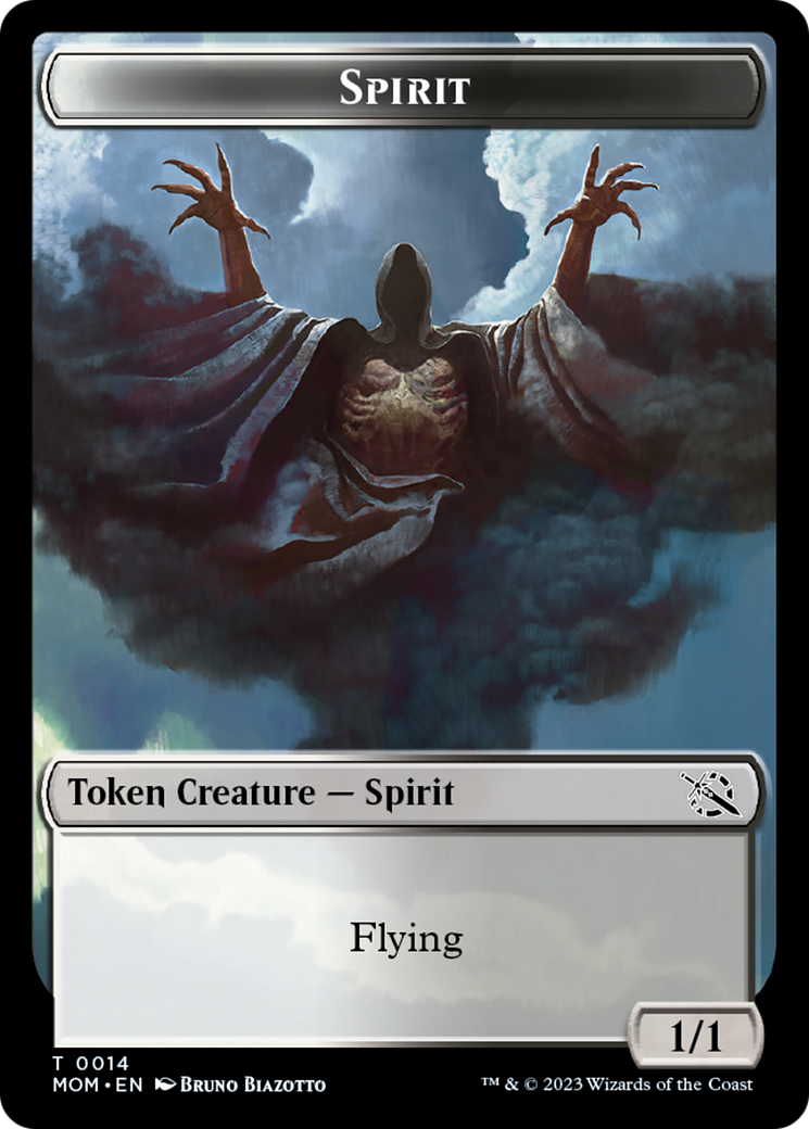 Knight (7) // Spirit (14) Double-Sided Token [March of the Machine Commander Tokens] | Empire Gaming NC