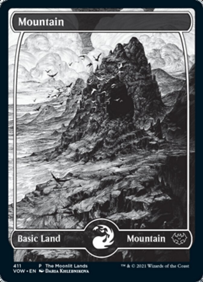 Mountain (The Moonlit Lands) (Foil Etched) [Innistrad: Crimson Vow Promos] | Empire Gaming NC