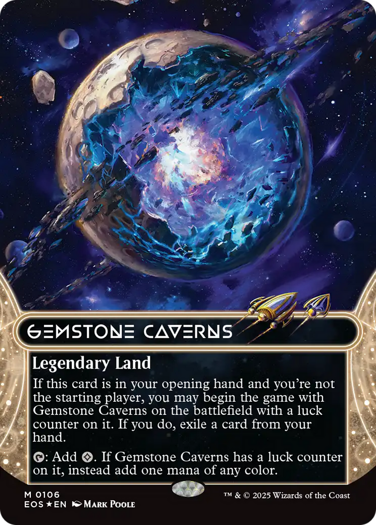 Gemstone Caverns (0106) (Borderless) (Galaxy Foil) [Edge of Eternities: Stellar Sights] | Empire Gaming NC