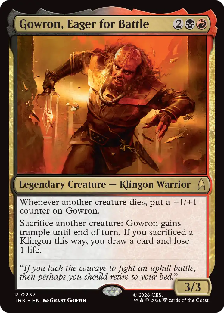 Gowron, Eager for Battle [Star Trek] | Empire Gaming NC