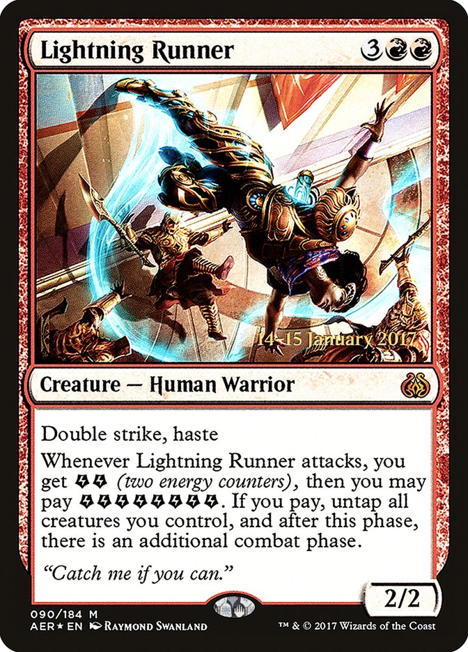 Lightning Runner [Aether Revolt Prerelease Promos] | Empire Gaming NC