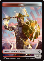 Spirit (0025) // Copy Double-Sided Token [Secrets of Strixhaven Commander Tokens] | Empire Gaming NC