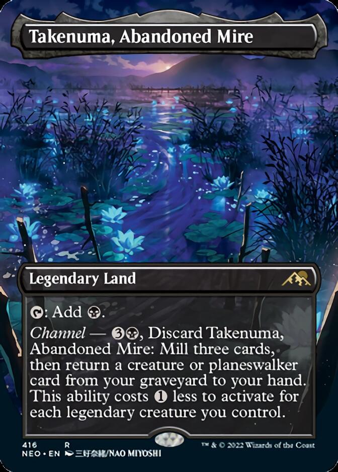 Takenuma, Abandoned Mire (Borderless Alternate Art) [Kamigawa: Neon Dynasty] | Empire Gaming NC