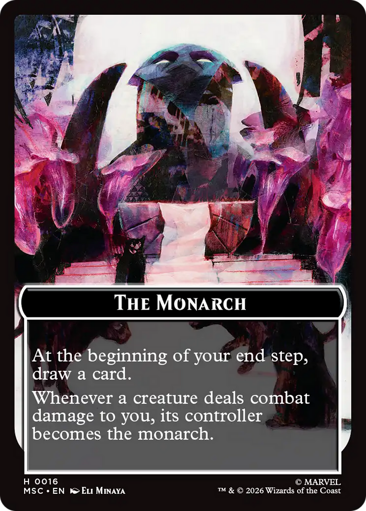 The Monarch (016) // Vibranium (031) Double-Sided Token (Surge Foil) [Marvel Super Heroes Commander Tokens] | Empire Gaming NC