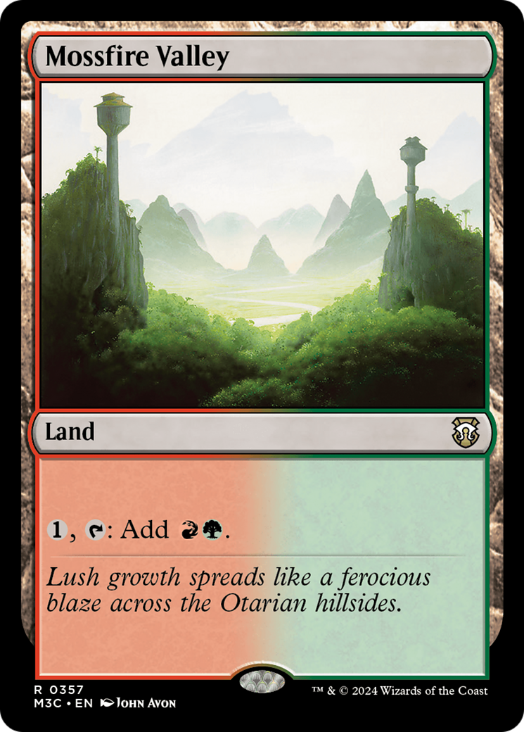 Mossfire Valley (Ripple Foil) [Modern Horizons 3 Commander] | Empire Gaming NC