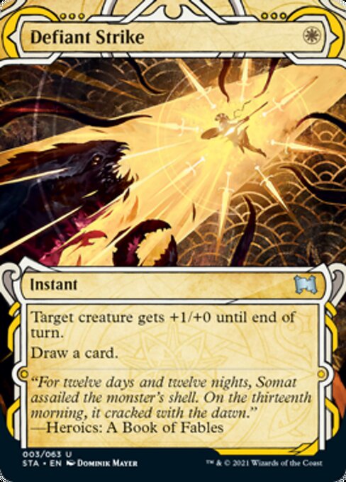 Defiant Strike (Foil Etched) [Strixhaven: Mystical Archive] | Empire Gaming NC