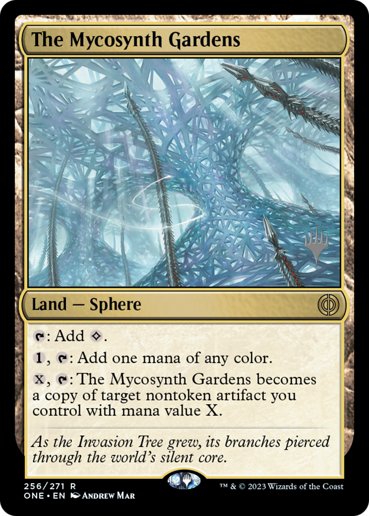 The Mycosynth Gardens (Promo Pack) [Phyrexia: All Will Be One Promos] | Empire Gaming NC