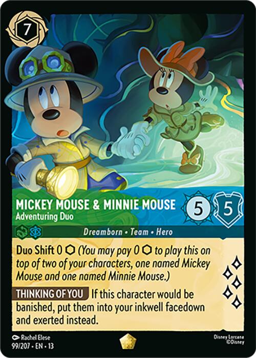 Mickey Mouse & Minnie Mouse - Adventuring Duo (99/204) [Attack of the Vine!] | Empire Gaming NC