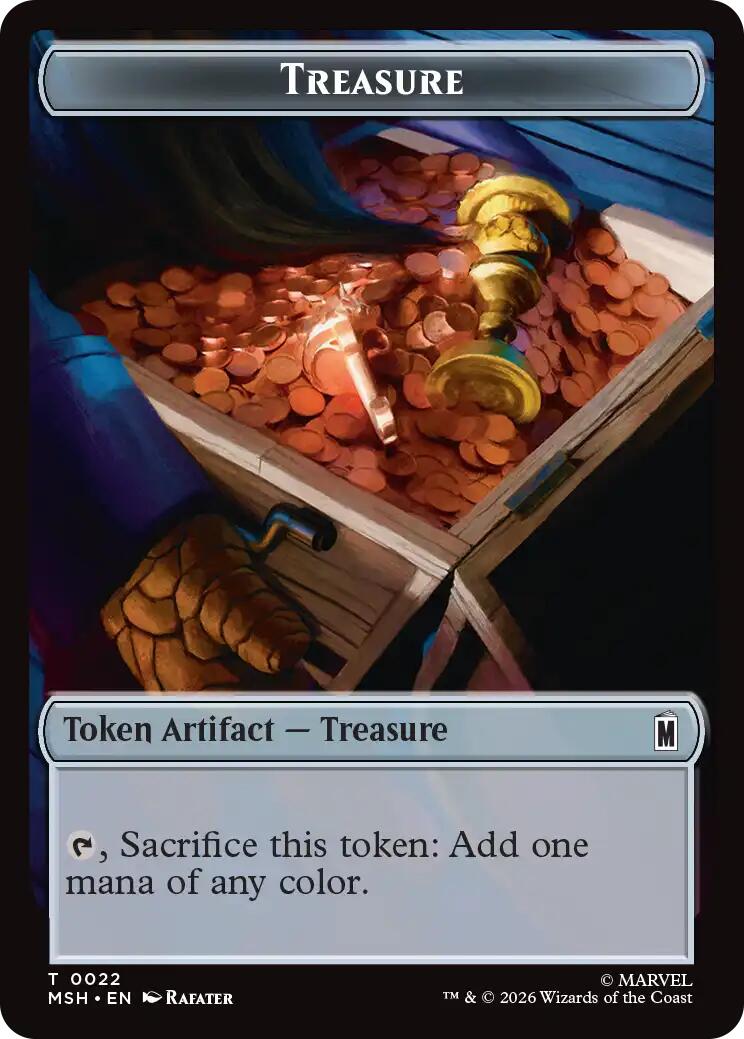 Treasure (022) // Construct (014) Double-Sided Token [Marvel Super Heroes Commander Tokens] | Empire Gaming NC