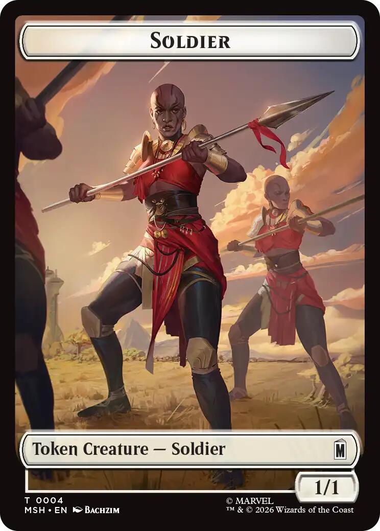 Soldier // Insect Double-Sided Token [Marvel Super Heroes Tokens] | Empire Gaming NC