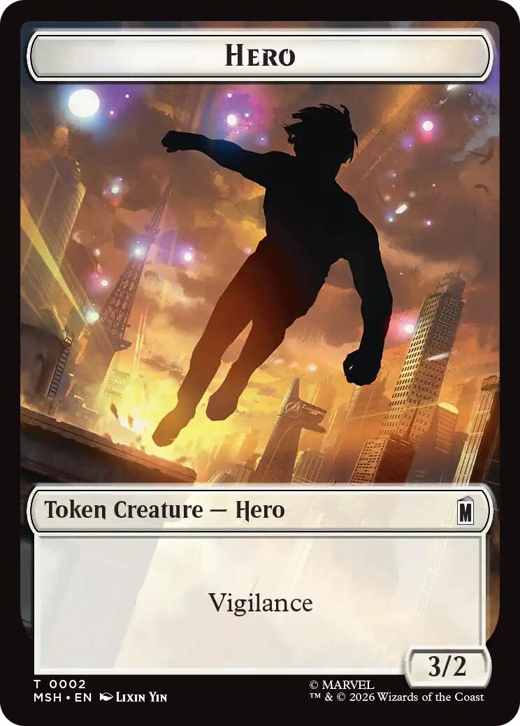 Hero // Robot Villain Double-Sided Token [Marvel Super Heroes Tokens] | Empire Gaming NC