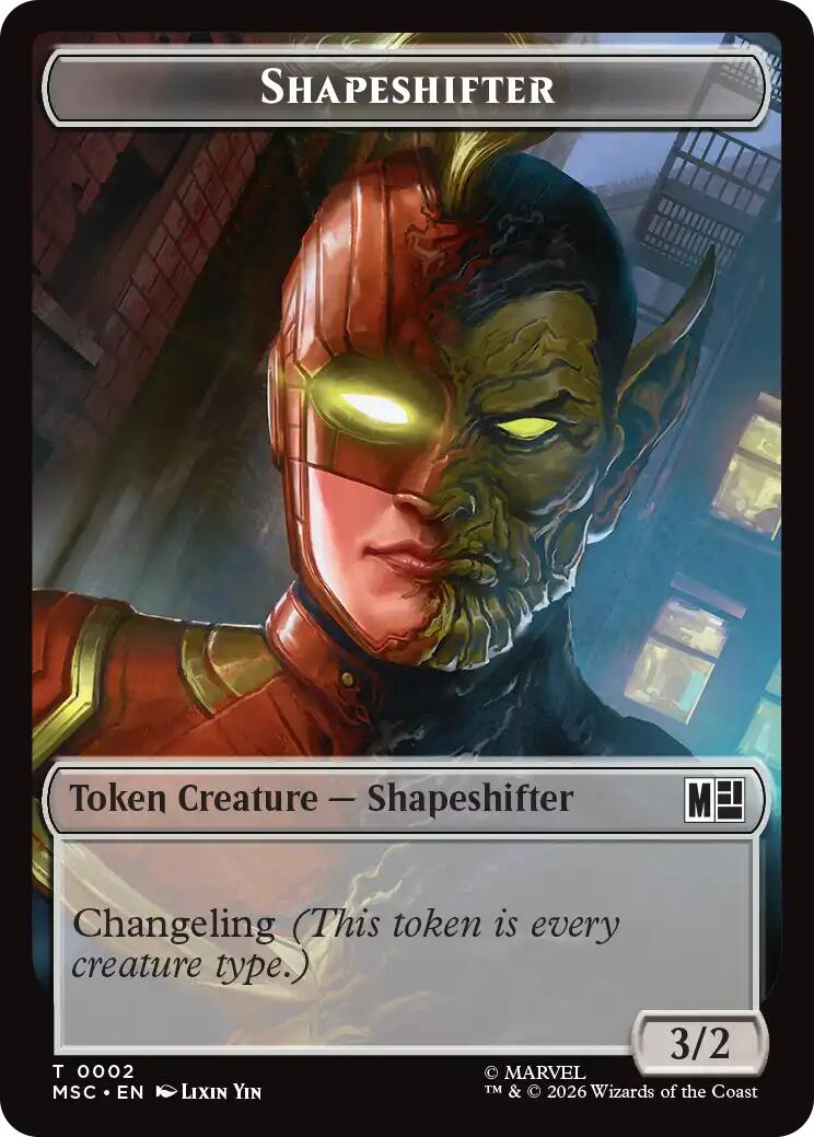 Shapeshifter // Ape Villain Double-Sided Token [Marvel Super Heroes Commander Tokens] | Empire Gaming NC