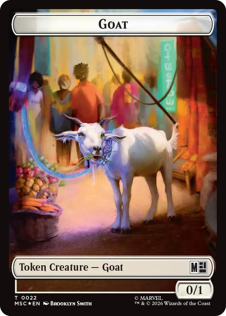 Goat // Soldier Double-Sided Token (Surge Foil) [Marvel Super Heroes Commander Tokens] | Empire Gaming NC