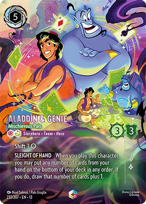 Aladdin & Genie - Mischievous Pals (Enchanted) (232/204) [Attack of the Vine!] | Empire Gaming NC