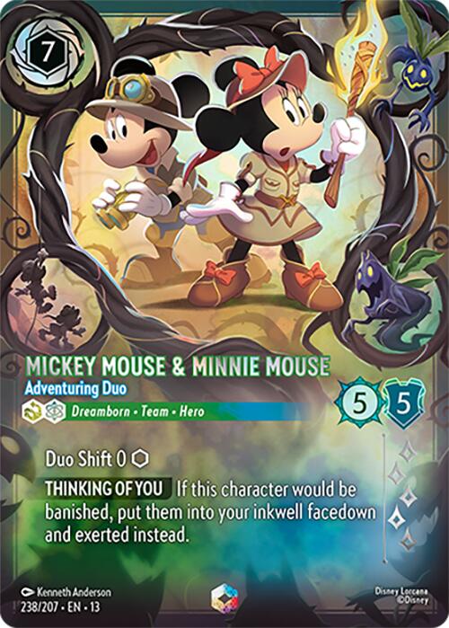 Mickey Mouse & Minnie Mouse - Adventuring Duo (Enchanted) (238/204) [Attack of the Vine!] | Empire Gaming NC