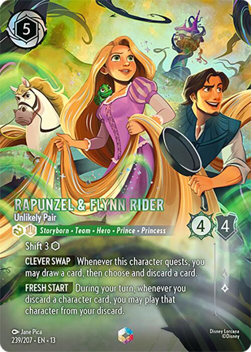 Rapunzel & Flynn Rider - Unlikely Pair (Enchanted) (239/204) [Attack of the Vine!] | Empire Gaming NC