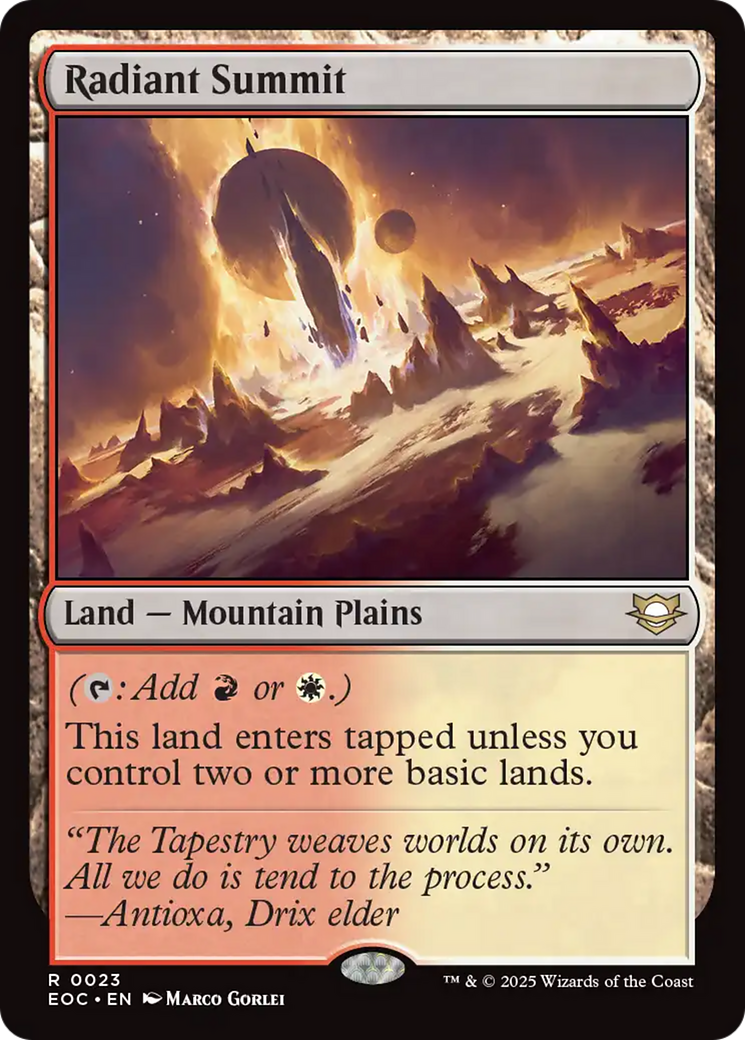 Radiant Summit [Edge of Eternities Commander] | Empire Gaming NC