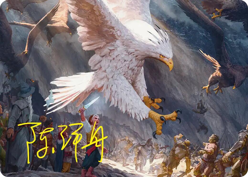 The Eagles Are Coming! Art Card (Gold-Stamped Signature) [The Hobbit Art Series] | Empire Gaming NC