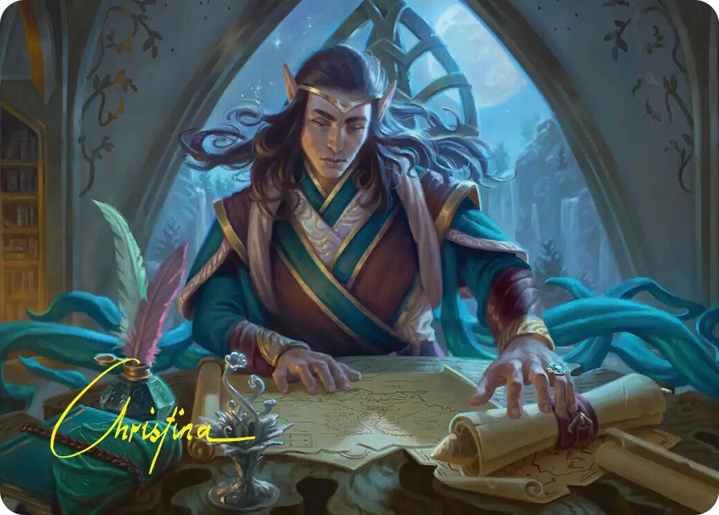 Elrond, Moon-Reader Art Card (Gold-Stamped Signature) [The Hobbit Art Series] | Empire Gaming NC
