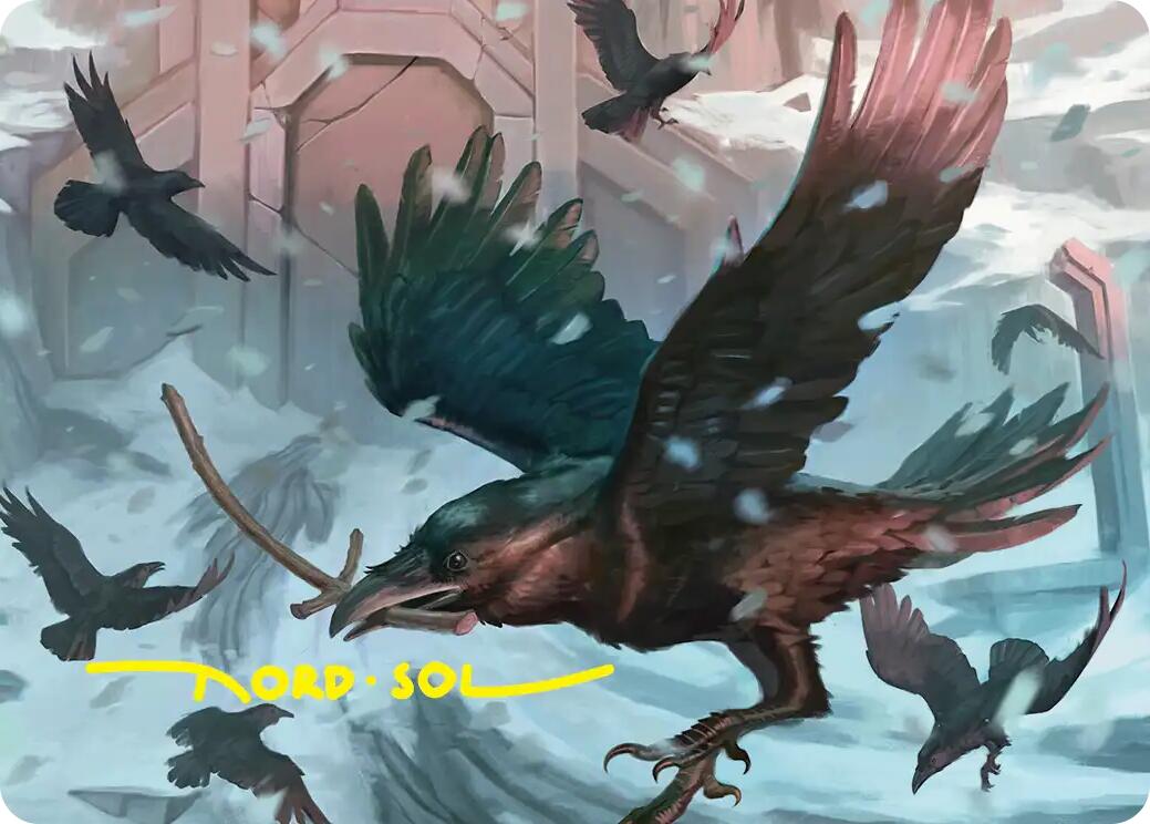 Ravenhill Flock Art Card (Gold-Stamped Signature) [The Hobbit Art Series] | Empire Gaming NC