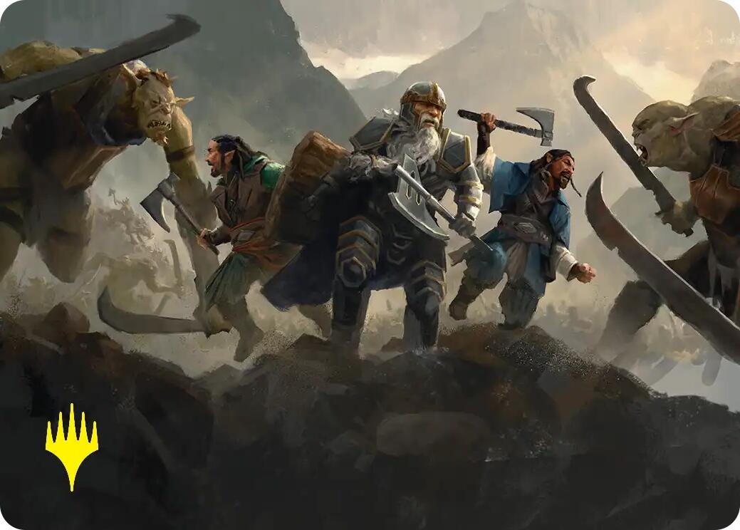 Struggle of Howling Steel Art Card (Gold-Stamped) [The Hobbit Art Series] | Empire Gaming NC