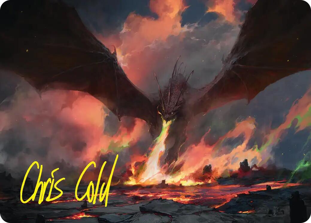 Smaug, the Great Calamity Art Card (Gold-Stamped Signature) [The Hobbit Art Series] | Empire Gaming NC