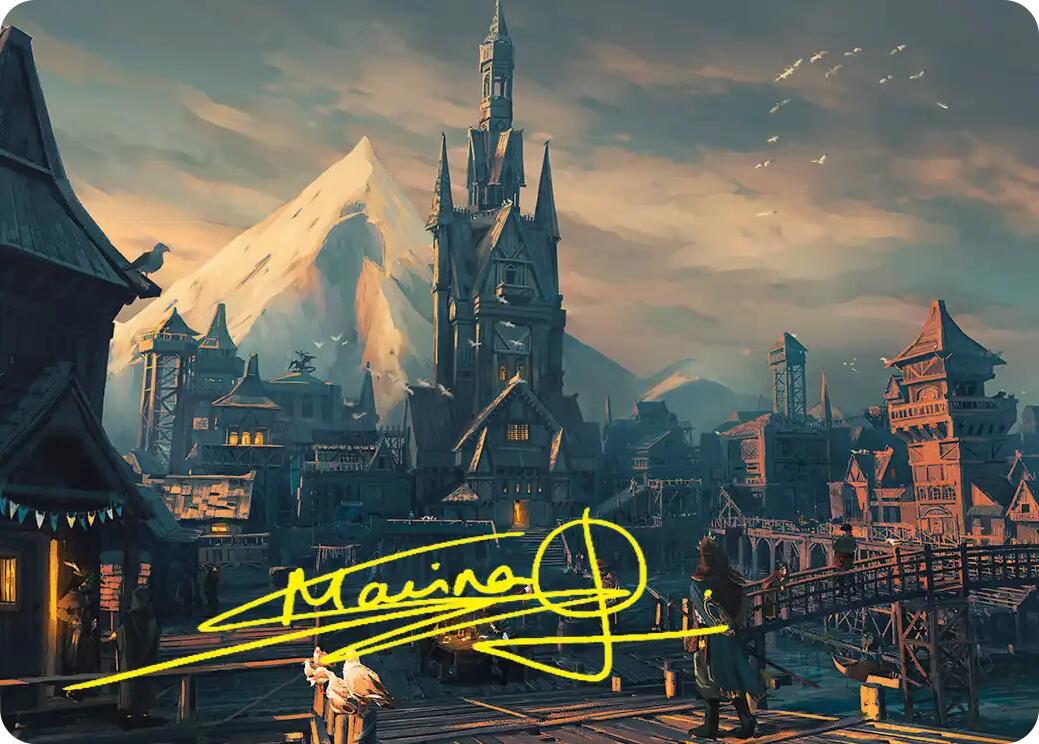 Lake-town Art Card (Gold-Stamped Signature) [The Hobbit Art Series] | Empire Gaming NC