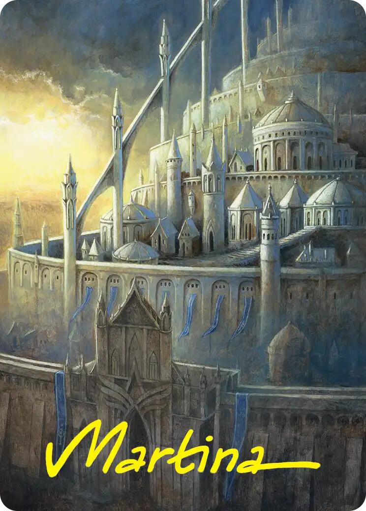 Minas Tirith Art Card (Gold-Stamped Signature) [The Hobbit Art Series] | Empire Gaming NC