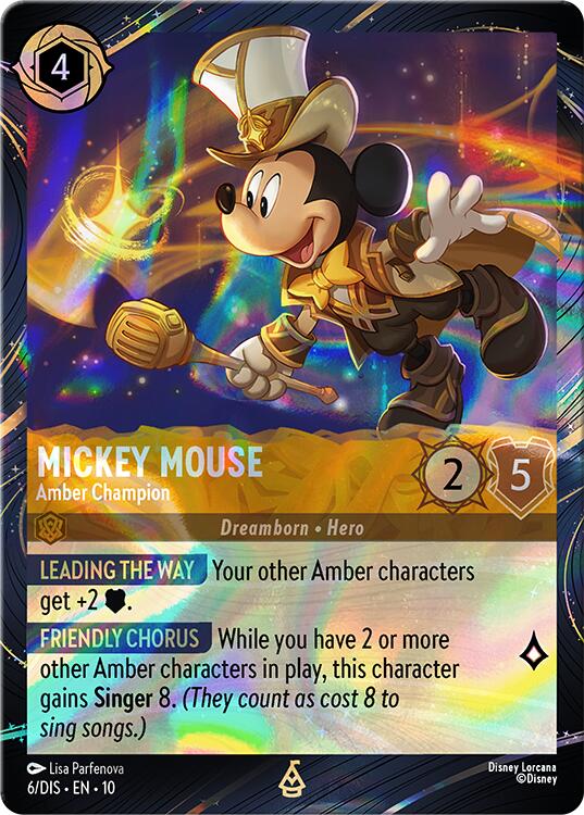 Mickey Mouse - Amber Champion (6) [Promo Cards] | Empire Gaming NC
