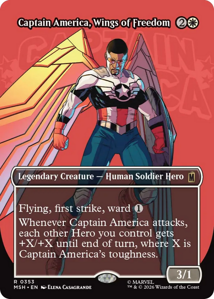 Captain America, Wings of Freedom (Borderless) [Marvel Super Heroes] | Empire Gaming NC