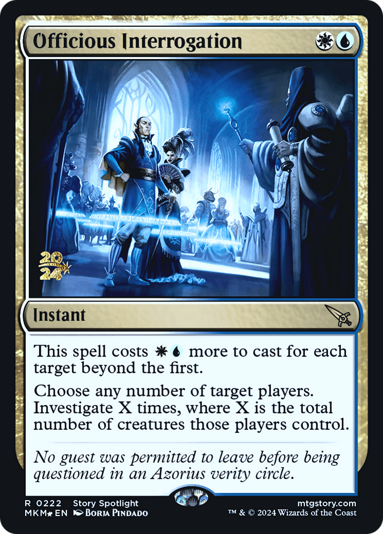 Officious Interrogation [Murders at Karlov Manor Prerelease Promos] | Empire Gaming NC