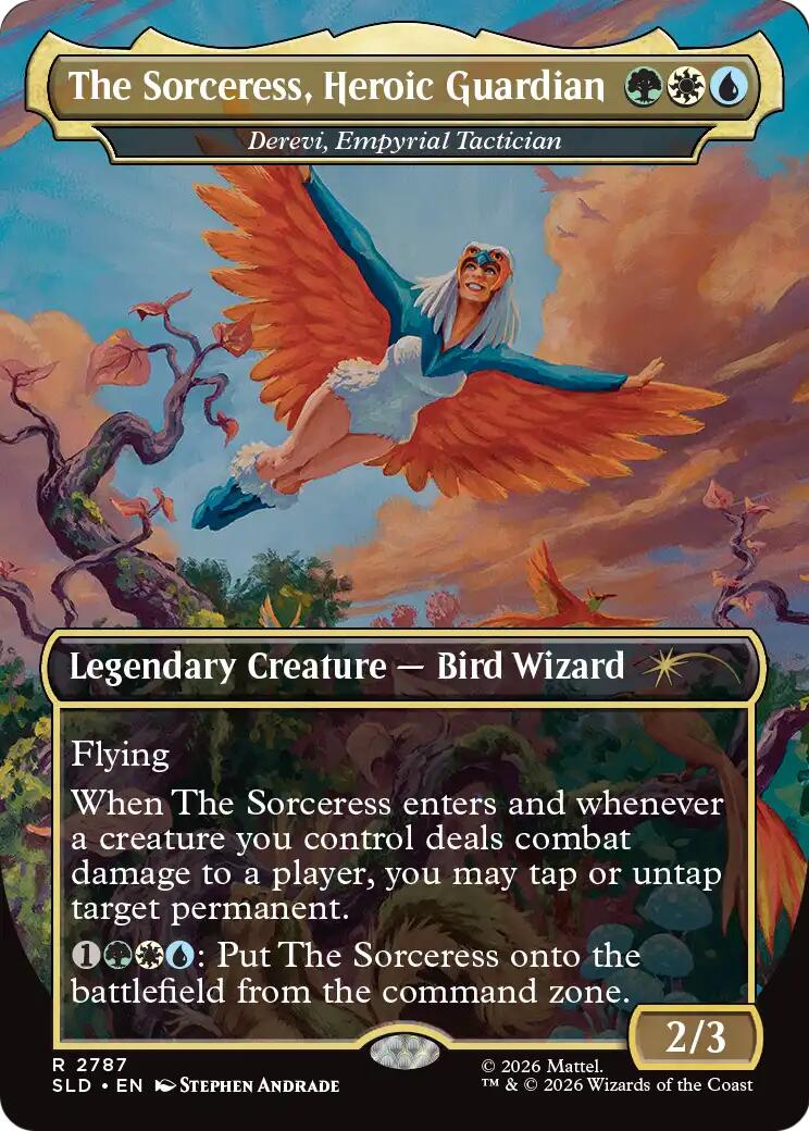 The Sorceress, Heroic Guardian - Derevi, Empyrial Tactician [Secret Lair Drop Series] | Empire Gaming NC