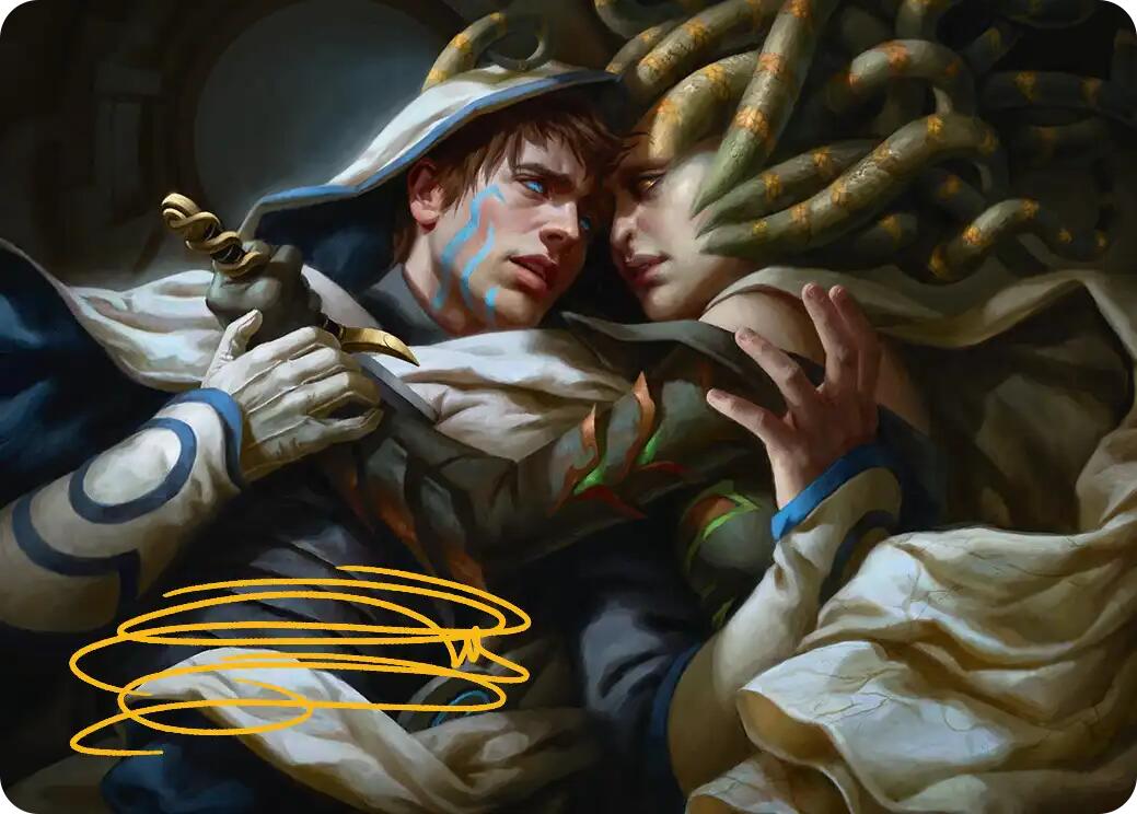 Vraska's Final Mercy Art Card (Gold-Stamped Signature) [Reality Fracture Art Series] | Empire Gaming NC