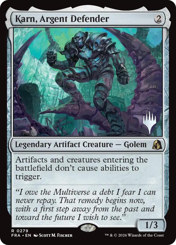 Karn, Argent Defender [Reality Fracture Promos] | Empire Gaming NC