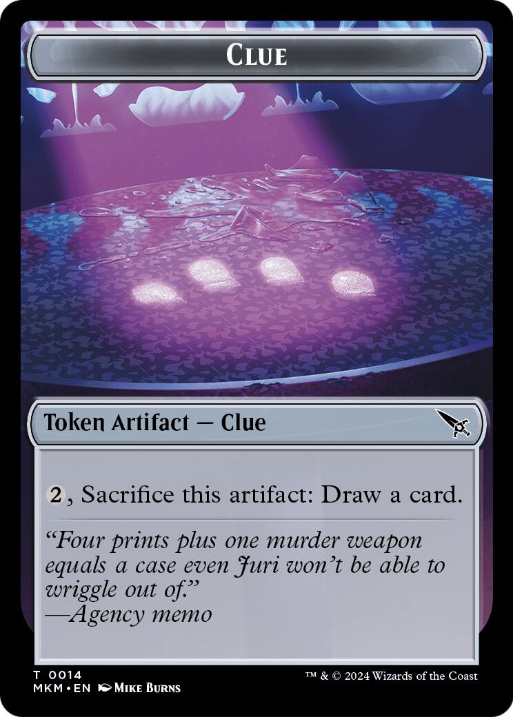 Starscape Cleric // Clue Double-Sided Token [Secrets of Strixhaven Tokens] | Empire Gaming NC