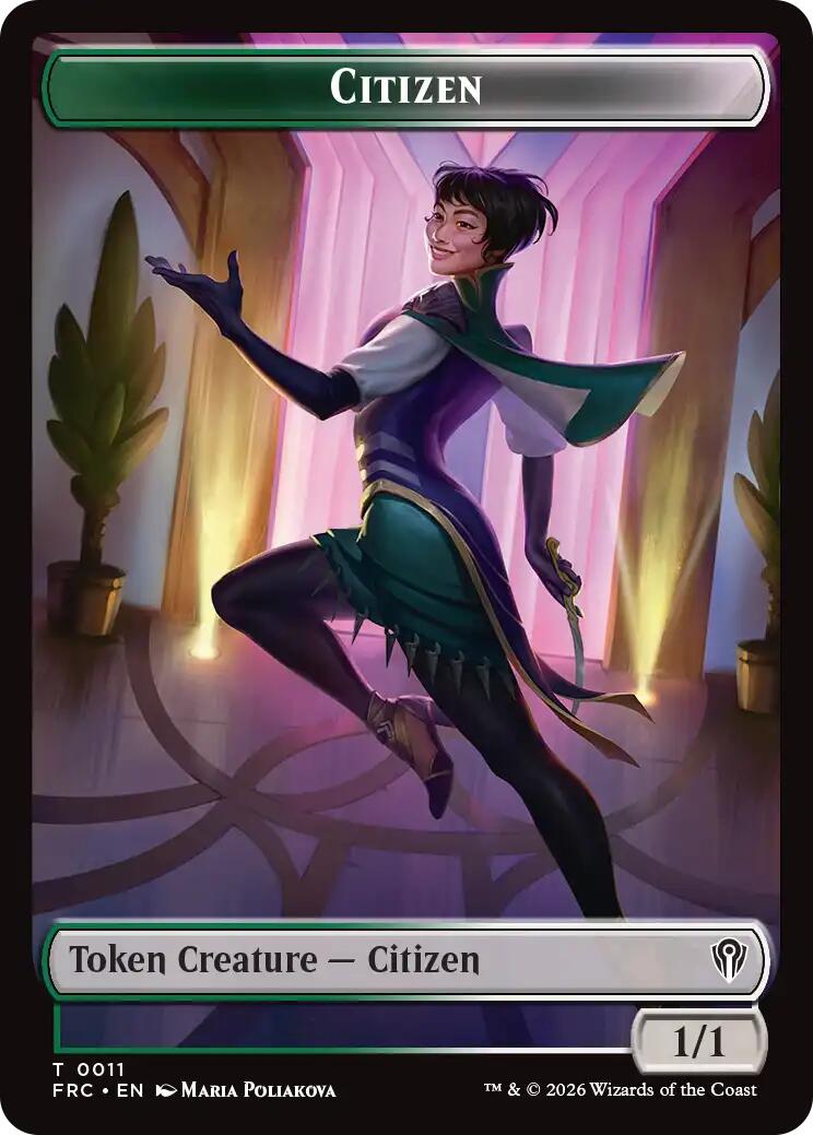 Citizen // The Monarch Double-Sided Token [Reality Fracture Commander Tokens] | Empire Gaming NC