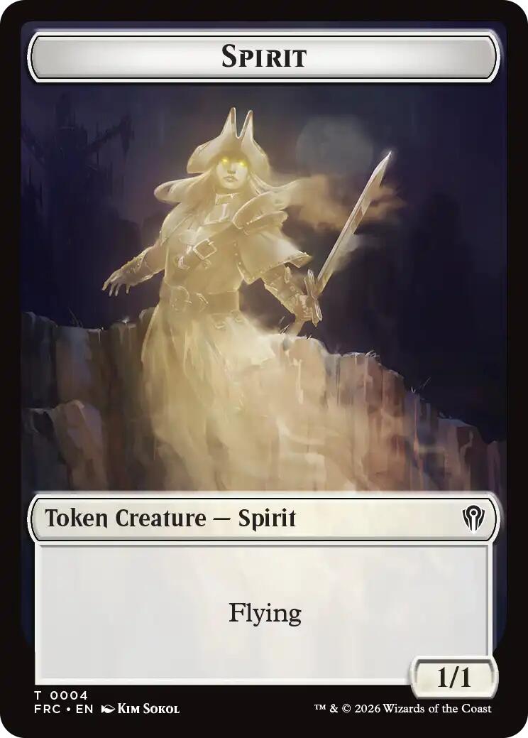 Spirit // Jace Double-Sided Token [Reality Fracture Commander Tokens] | Empire Gaming NC