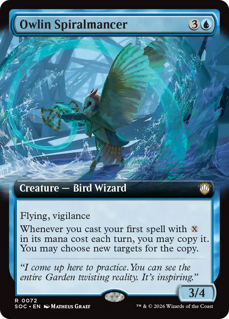 Owlin Spiralmancer (Extended Art) [Secrets of Strixhaven Commander] | Empire Gaming NC