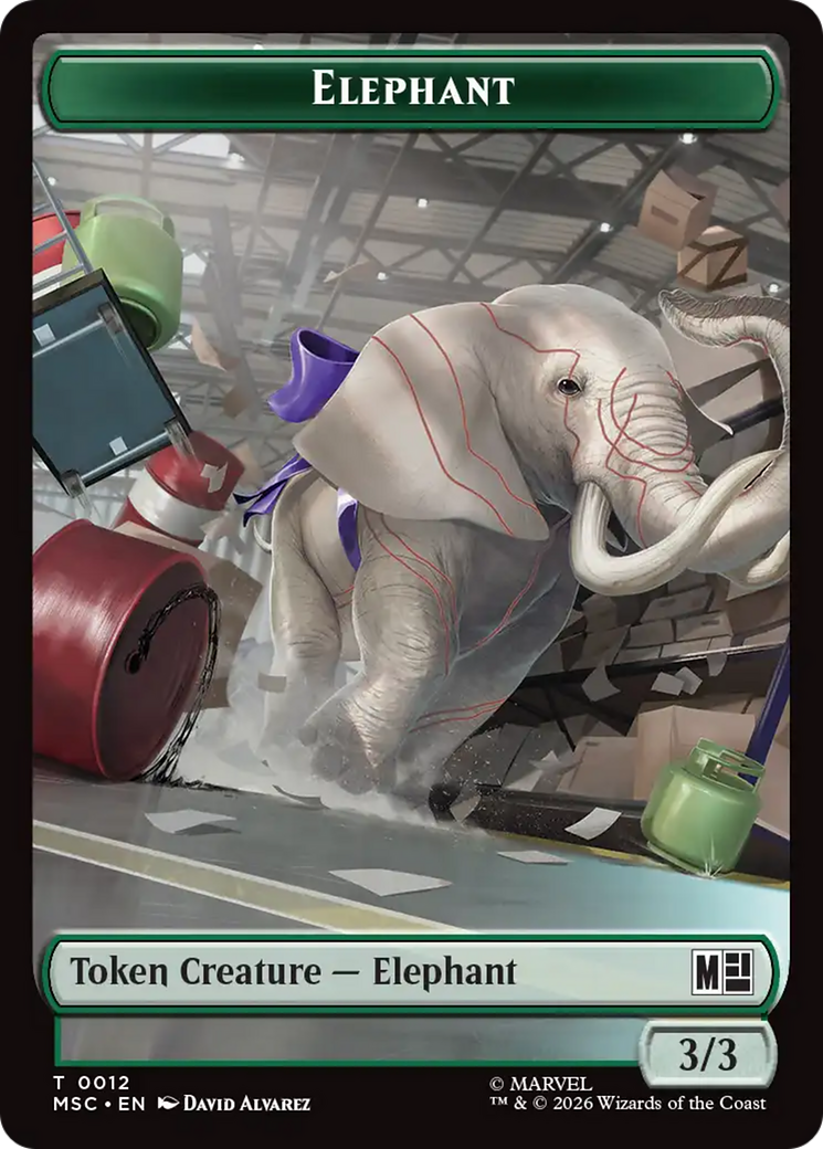 Angel // Elephant Double-Sided Token [Marvel Super Heroes Commander Tokens] | Empire Gaming NC