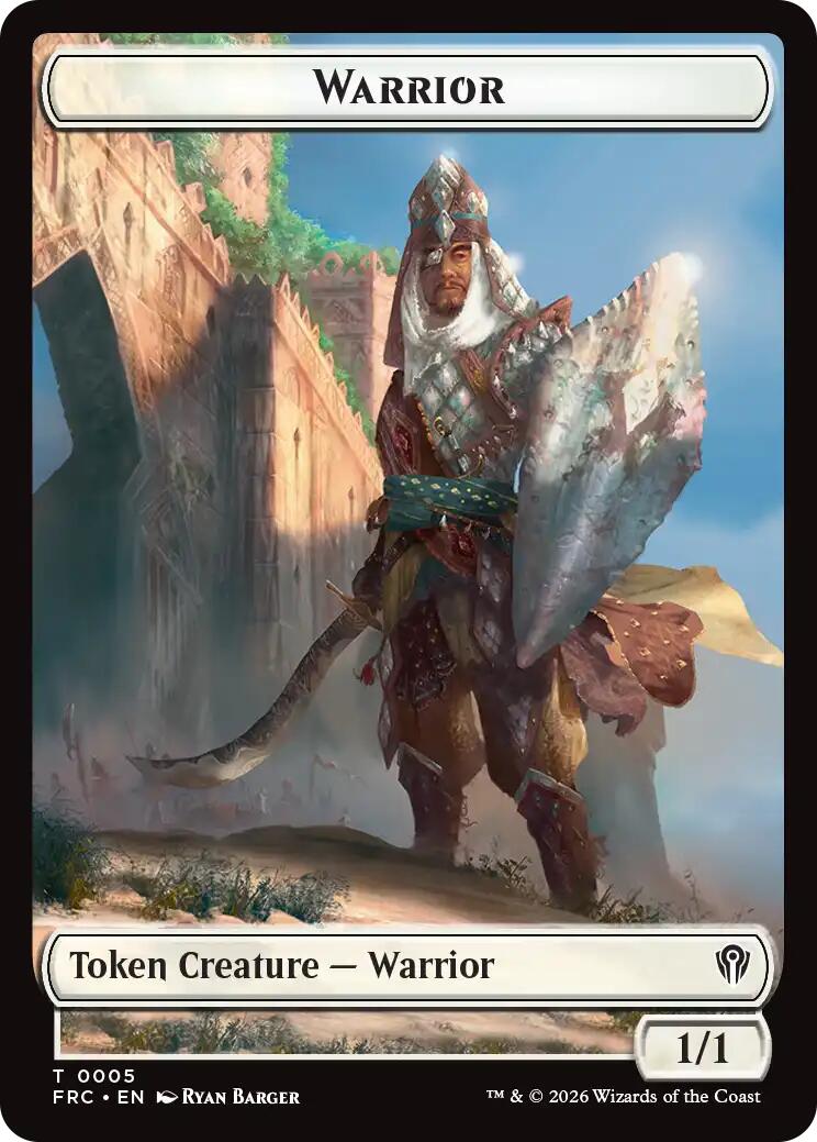 Warrior // Insect Double-Sided Token [Reality Fracture Commander Tokens] | Empire Gaming NC