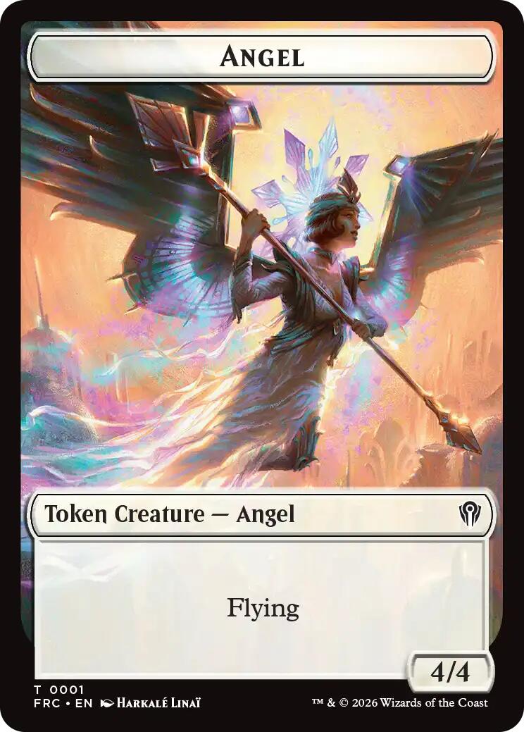 Angel // Myr Double-Sided Token [Reality Fracture Commander Tokens] | Empire Gaming NC