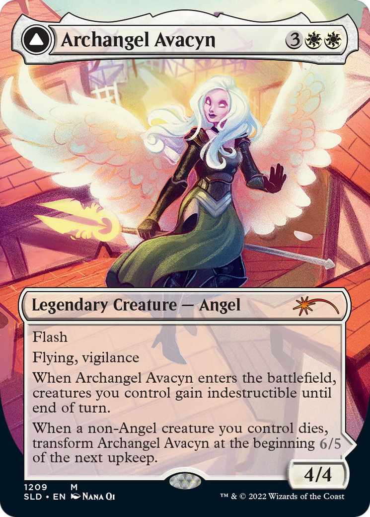 Archangel Avacyn // Avacyn, the Purifier (Display Commander) (Borderless) [Secret Lair: From Cute to Brute] | Empire Gaming NC