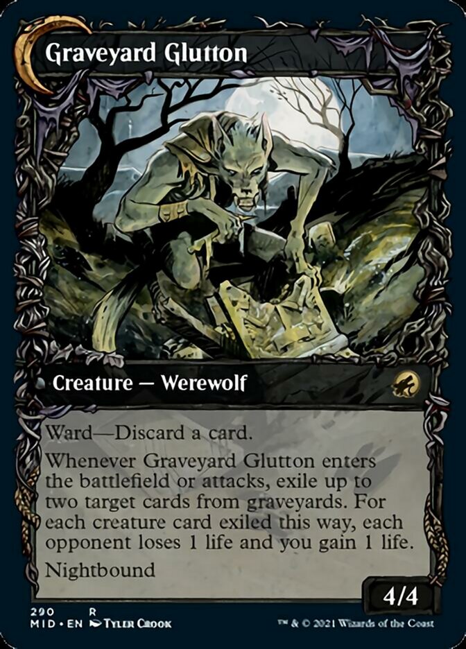 Graveyard Trespasser // Graveyard Glutton (Showcase Equinox) [Innistrad: Midnight Hunt] | Empire Gaming NC