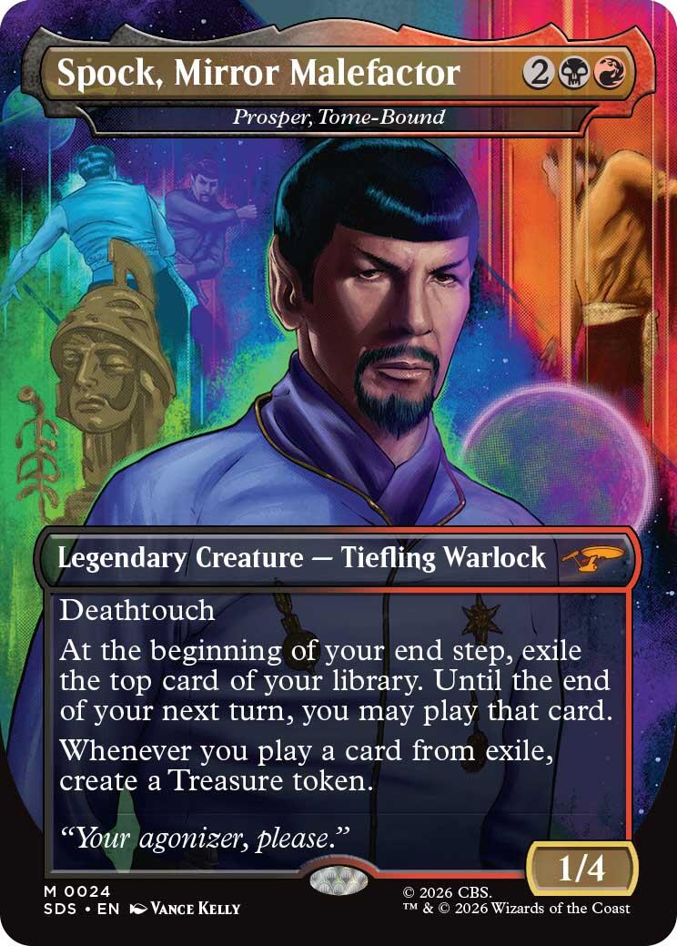 Spock, Mirror Malefactor - Prosper, Tome-Bound (Borderless) [Star Trek: Stardates] | Empire Gaming NC