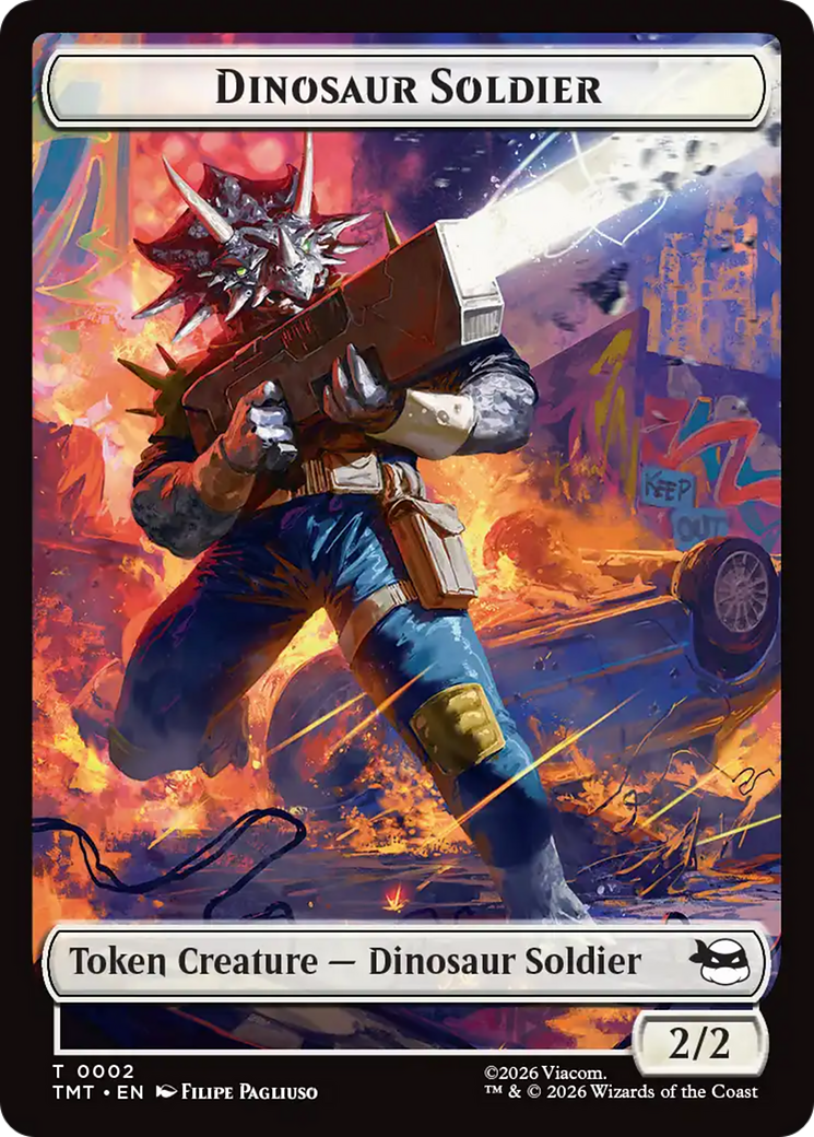 Dinosaur Soldier // Copy Double-Sided Token [Teenage Mutant Ninja Turtles Tokens] | Empire Gaming NC